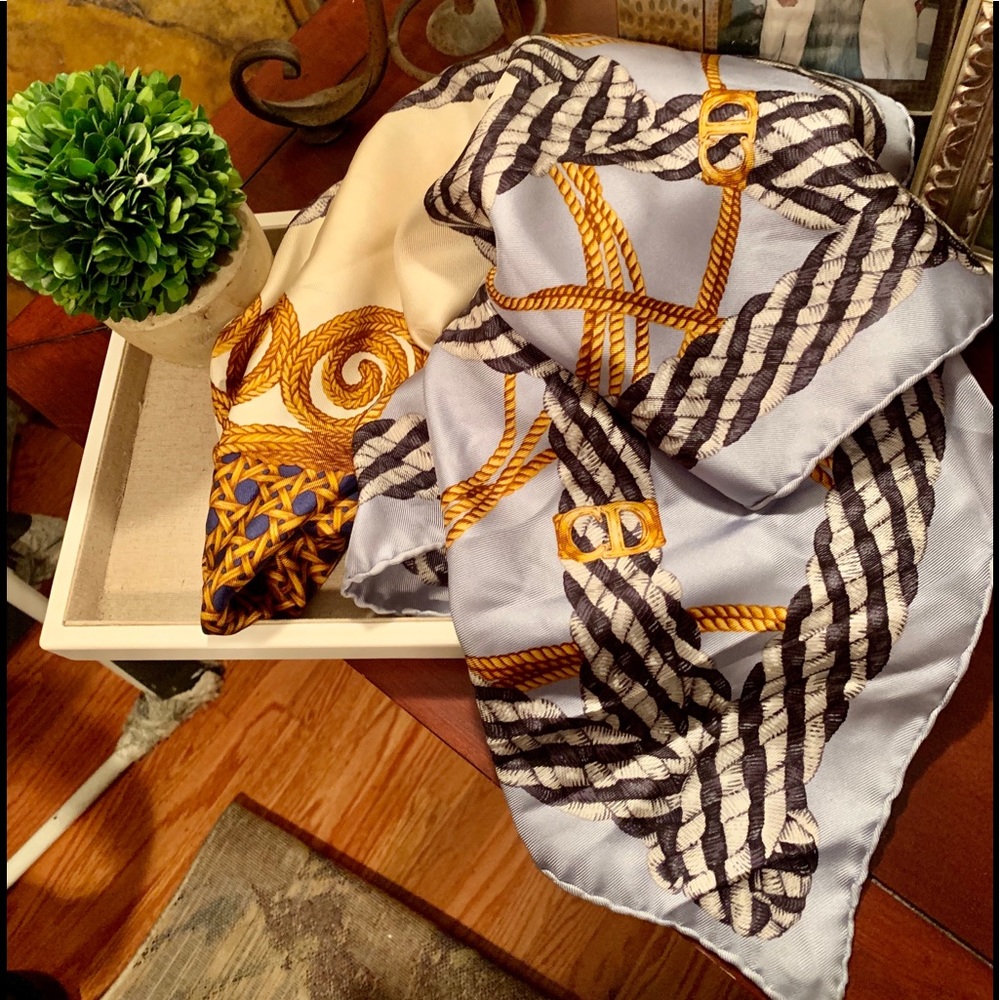 100% Authentic Christian Dior Silk Scarf